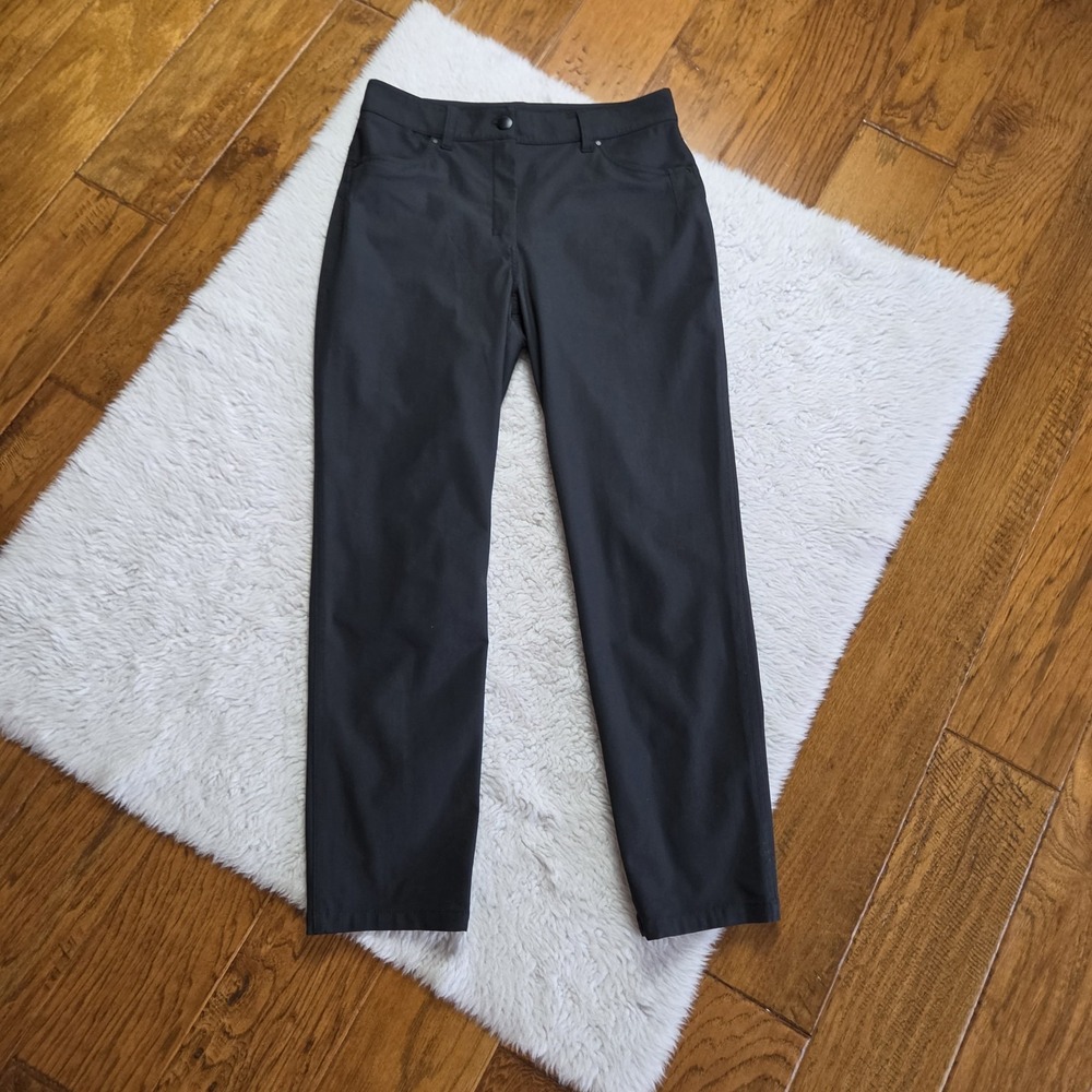 Lululemon City Sleek Straight Leg Trouser Pants Women's 8 Black